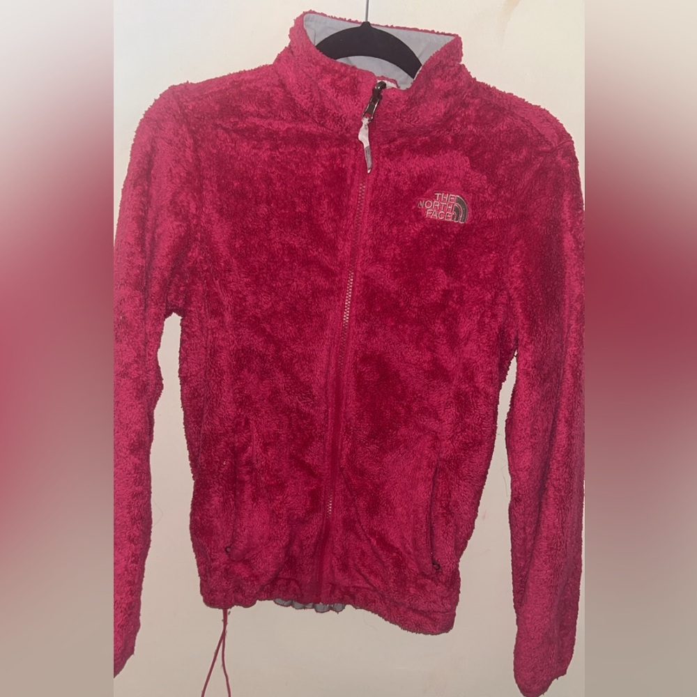 The North Face Kids Raspberry Pink Fuzzy Full-Zip Jacket